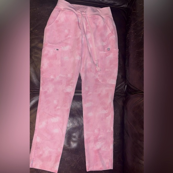 Figs Yola Skinny Scrub Pants / Marbled Rose / Size XS 🎀 - Picture 2 of 6